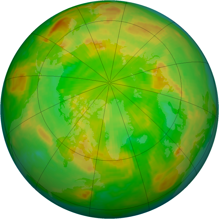 Arctic ozone map for 12 June 1988